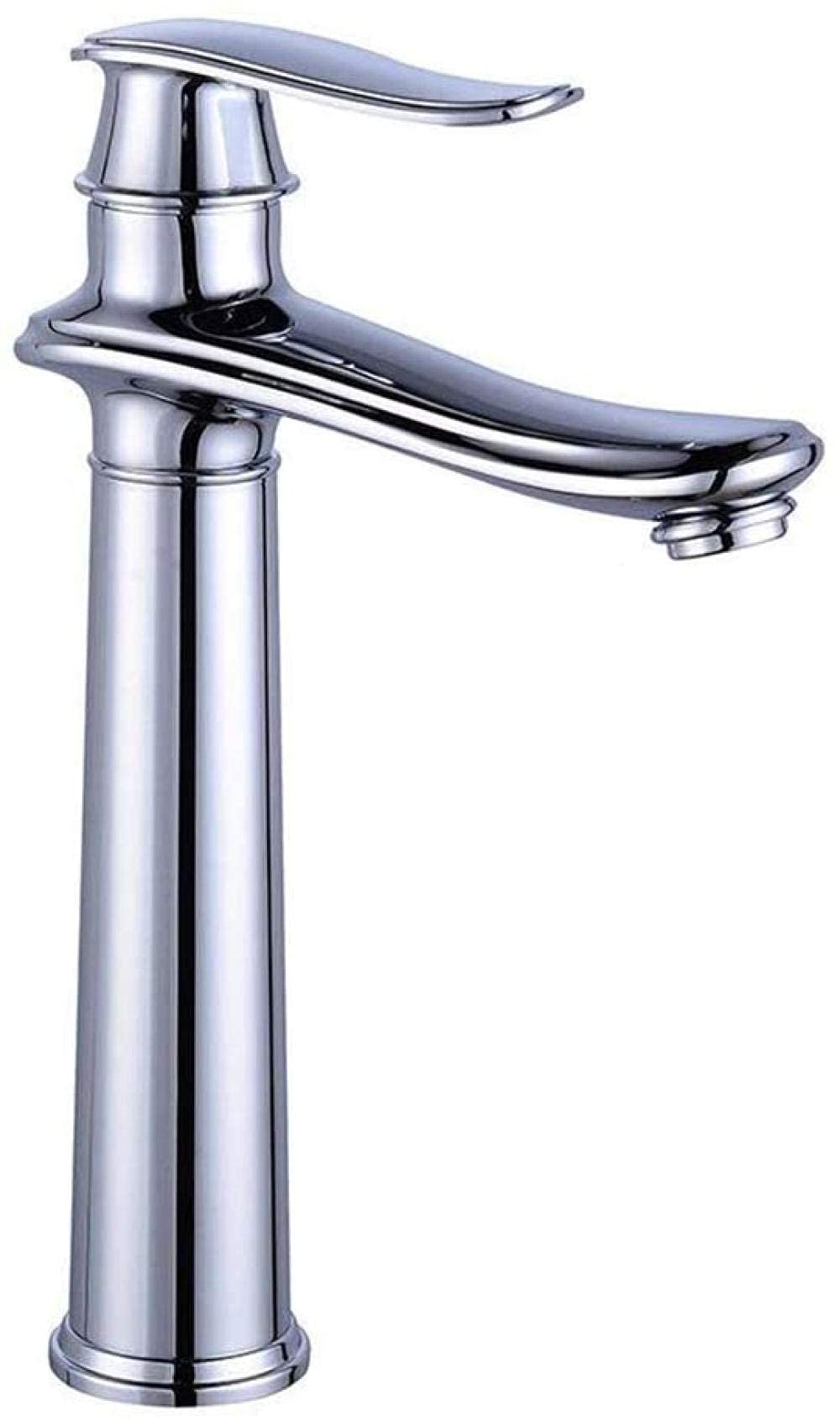Rubinetti Miscelatore Lavello, Miscelatore Monocomando Rame, Rubinetto Lavello Cucina Oro H20.1Cm, Rubinetto Miscelatore Lavabo, Rubinetti Acqua Calda E Fredda, per Cucina E Bagno/Argento