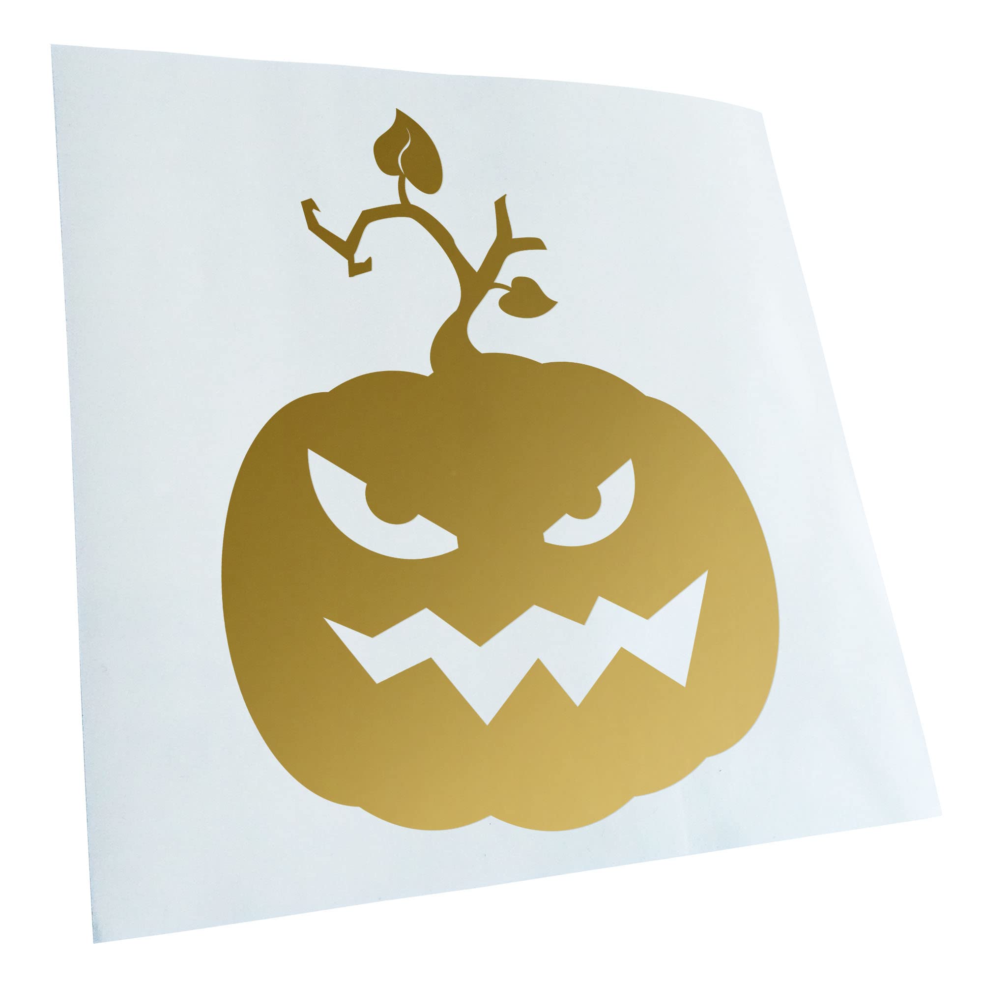 Kiwistar - Car Sticker - Gold - 50 x 38 cm Evil Pumpkin Evil Horror Pumpkin - Rear Window Car Sticker Weatherproof for Car Truck Moped Truck - Sticker Exterior Self-Adhesive Tuning Accessories for