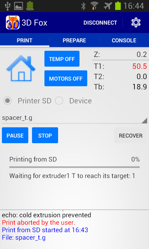 3D Fox - 3D Printer Controller - App on Amazon Appstore