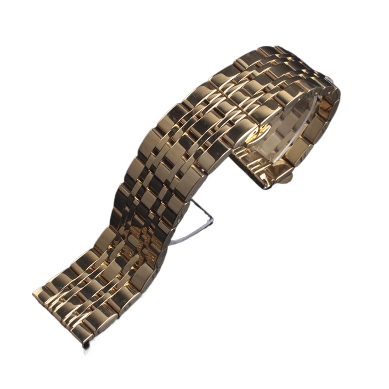 HMFang Bracelet de montre en métal en acier inoxydable 16mm 18mm 20mm 20mm Montre Bracelet Noir Argent Rose Gold