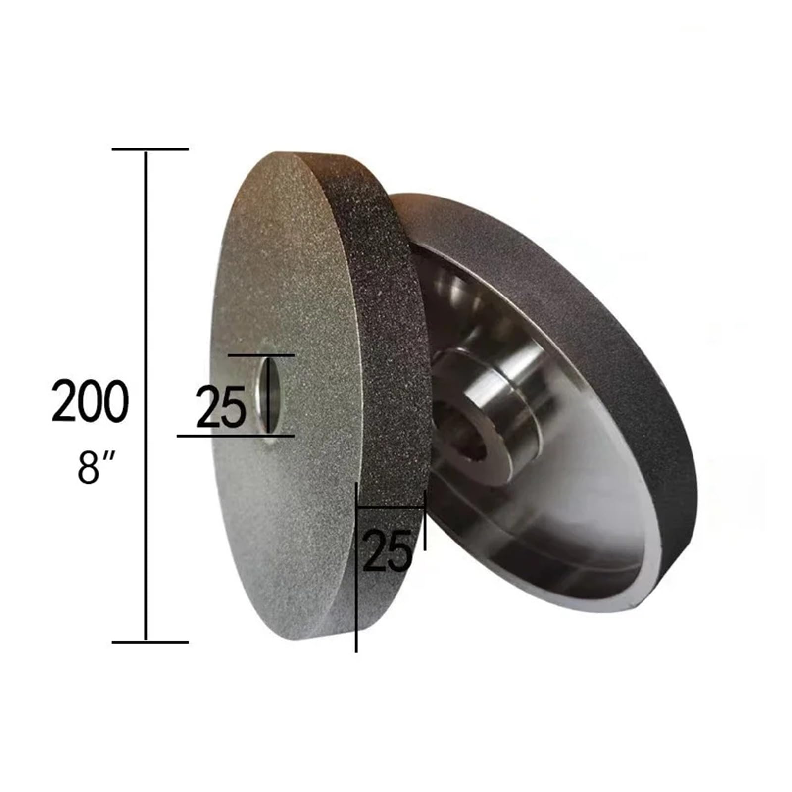 200 mm Muela abrasiva de diamante de 8 pulgadas 25 orificios .4 Ruedas abrasivas cortadoras de aleación de acero de tungsteno(80,25.4mm hole)
