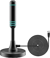 VUELVE Indoor Outdoor HDTV Antenna 50+ Mile Range, 4K 1080P Magnetic Base Amplifier Booster 10FT Coax Cable