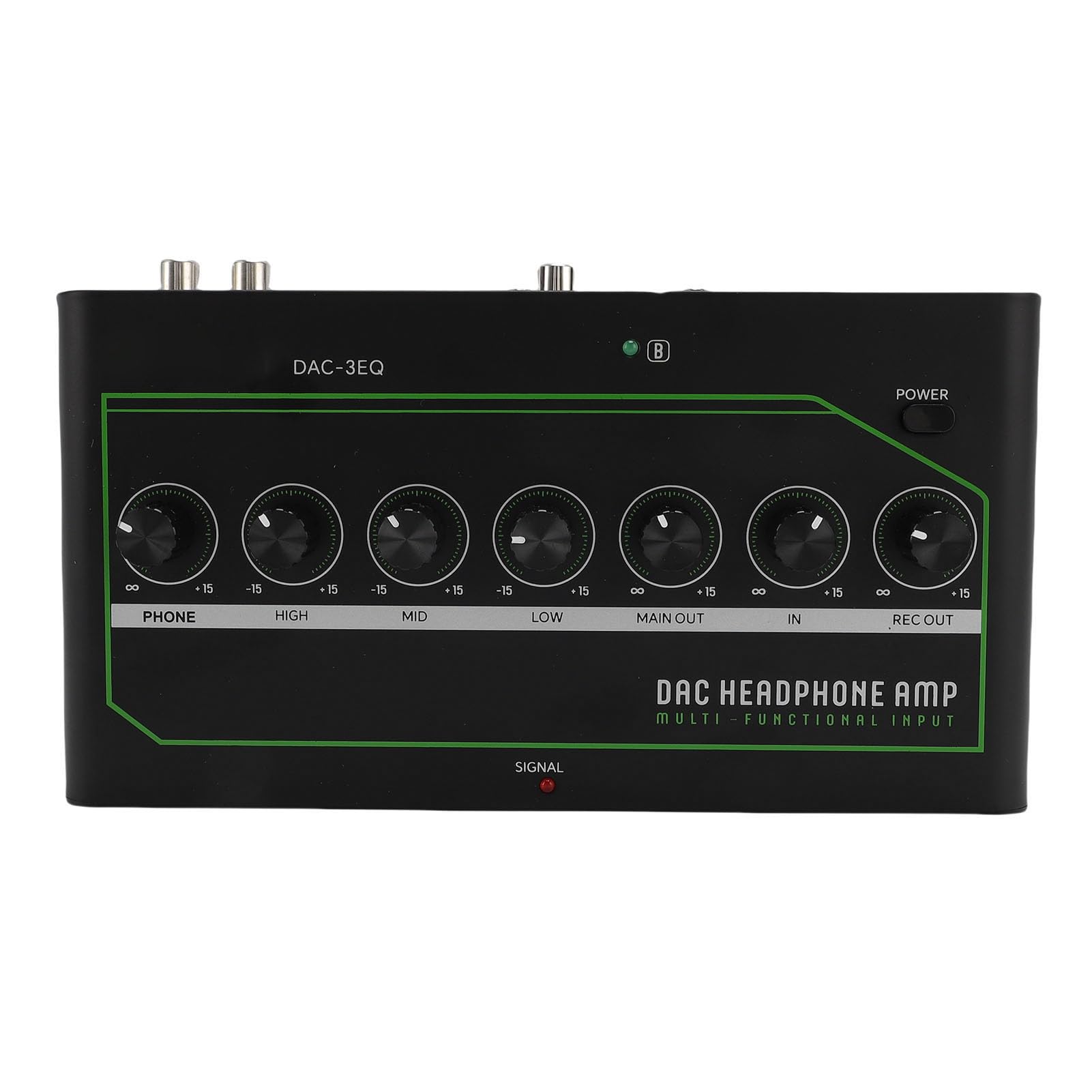 Annadue Amplificador de Auriculares Portátiles, Amplificador de Audio Estéreo de Metal con Control de Agudos de bajo Incorporado Bluetooth para Estudios de Grabación, (Enchufe de la UE)