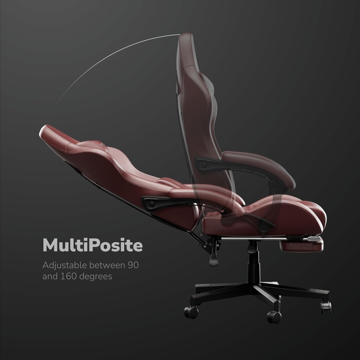 Diagram showing MultiPosite recline adjustment