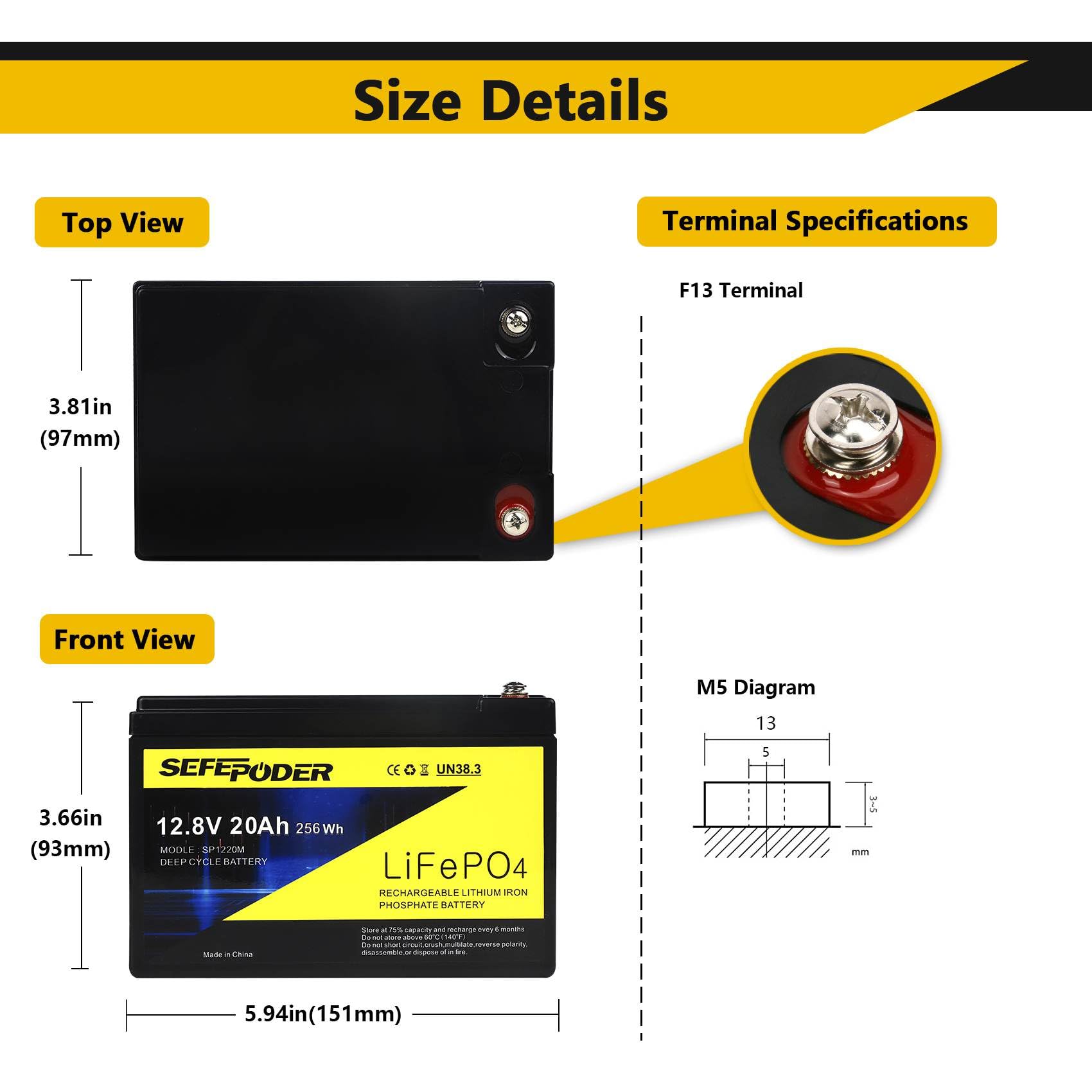 hopkjvvfページ Amazon.com: SEFEPODER 12V 20Ah Lithium LiFePO4 Deep Cycle