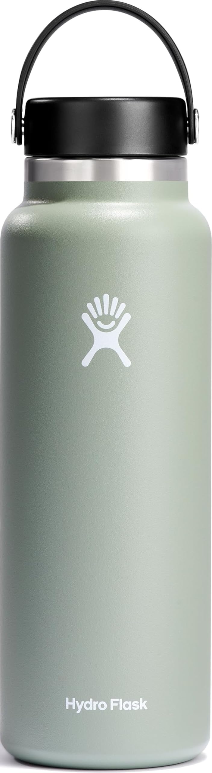 Hydro Flask Water Bottle - Insulated Stainless Steel - Wide Mouth Flex Lid, Non Spill, Leakproof and Refillable in 40 Oz Agave