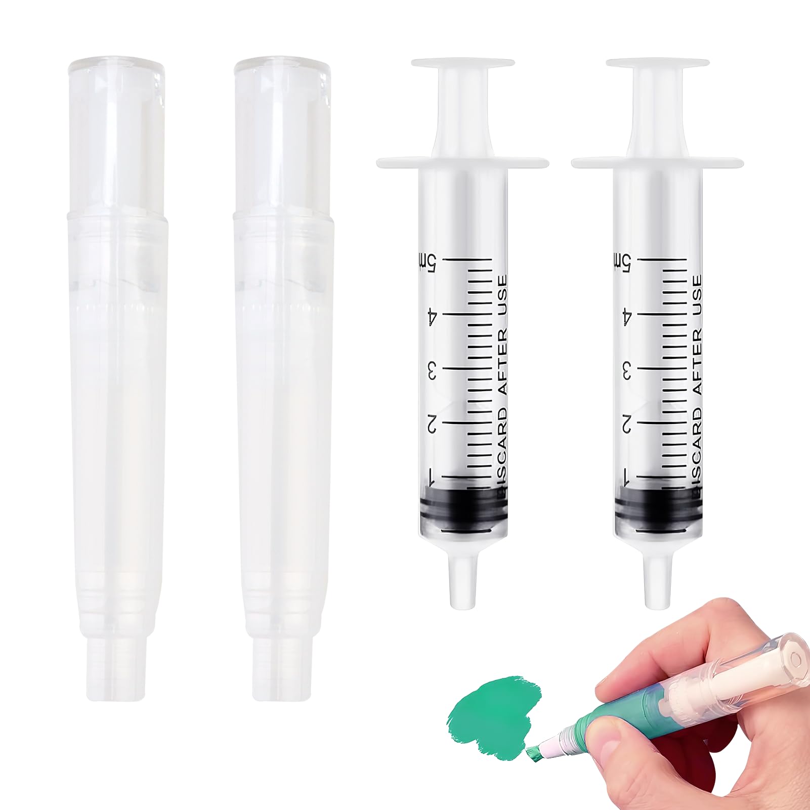 Lotbun Paquete de 4 bolígrafos de retoque con punta de pincel, bolígrafo de retoque para reparación de pintura, bolígrafo de retoque para pintura de pared, papel tapiz de muebles