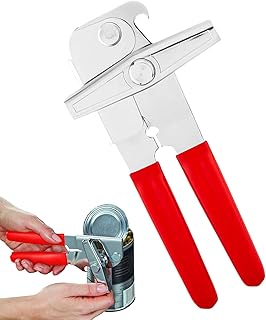 手動式缶切り器,握りやすいグリップの手動キッチン用品,握りやすいハンドルの缶切り キッチン用 - RV、キャンピング、ビーチ、カウンタートップ、アパート、シニア、大人向けの瓶とジャー蓋開け器