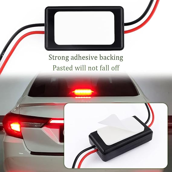 2PCS 6V-30V GS-100A LED Brake Light Flasher with Pre-Wired,Universal Pulsing Strobe Flashing Module Controller for Most Motorcycles Cars Trucks SUVs Brake Light Tail Stop Light