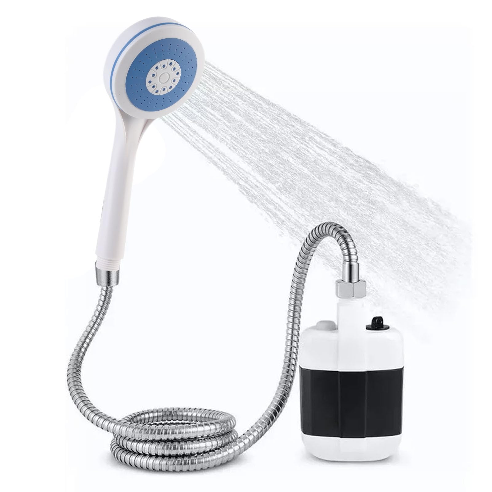 Doccia Portatile con Batteria da 2200 mAh, Pompa per Doccia da