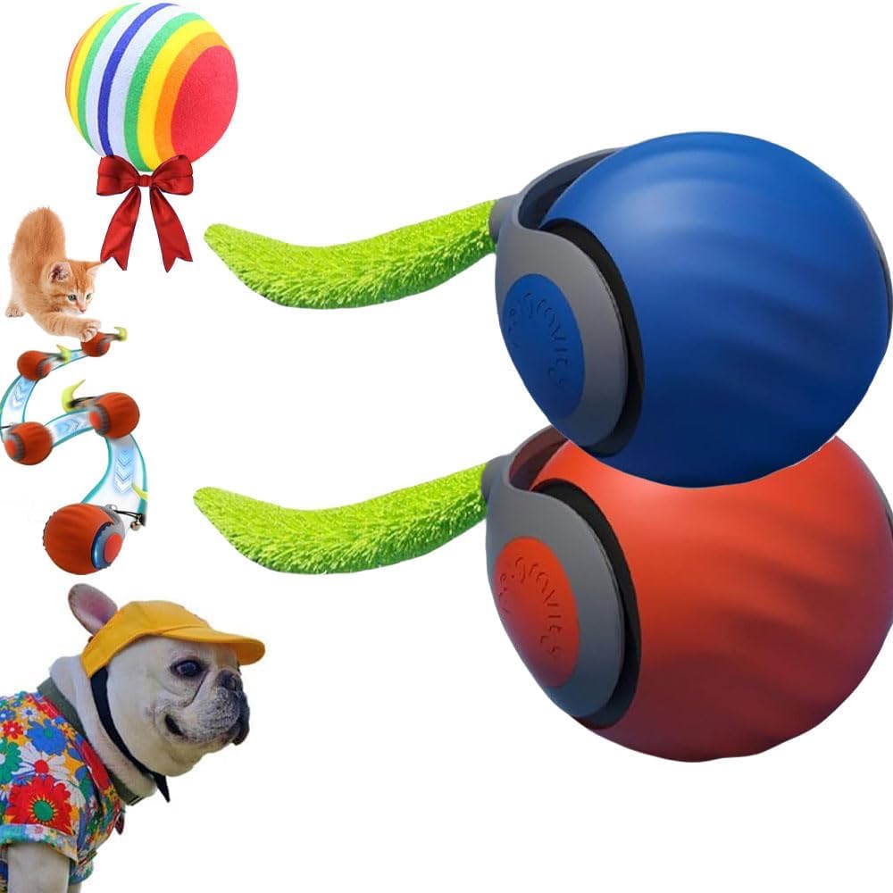 Speedy Tail 2.0, Juguete para Gatos Speedy Tail, Juguete para Gatos Speedy Tail 2.0, Juguete Teazys para Gatos Speedy Tail 2.0, Juguete Interactivo para Gatos De Interior, Pelota De Jugu, 2P*1