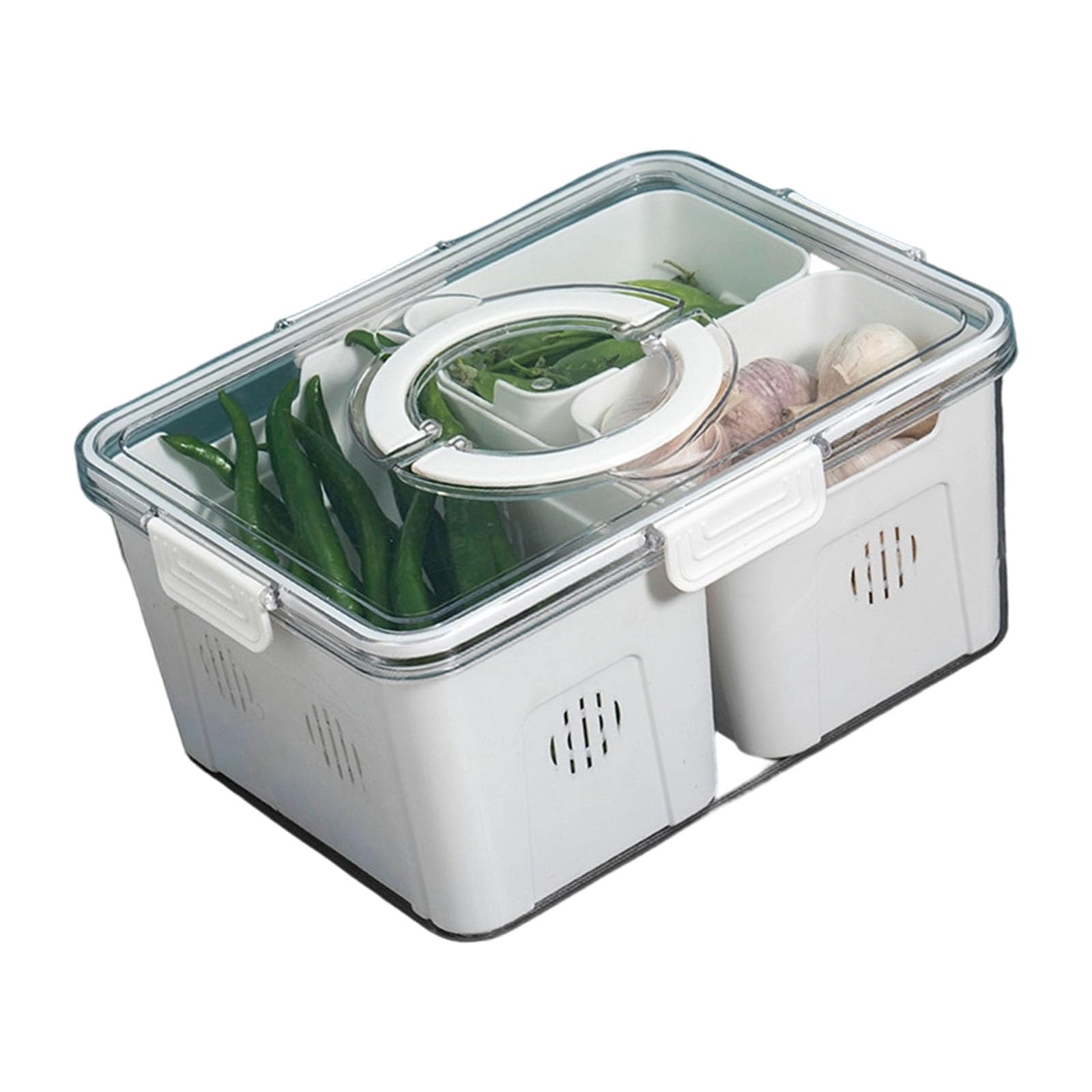 hogtnd Easy maintenance, divided food storage box, PET PP construction for various culinary needs, kitchen box
