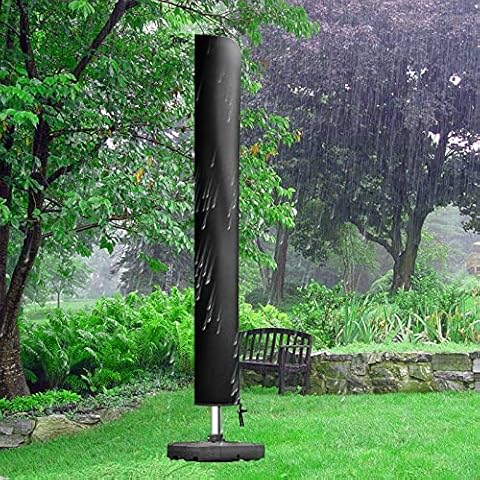 OKPOW Parasol Cover Waterproof,600D Garden Umbrella Cover with Zip(136 * 23 * 25cm),Fit for Ø 200 cm Garden Parasol,Multipurpose Umbrella Covers for Outdoor Cover