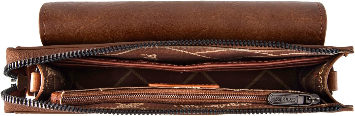 Wrangler Crossbody Wallet for Women RFID Clutch Phone Purse with Credit Card Slots | RFID, Vegan Leather, Small, Purses, with Phone Pocket, Adjustable Strap - Image 5