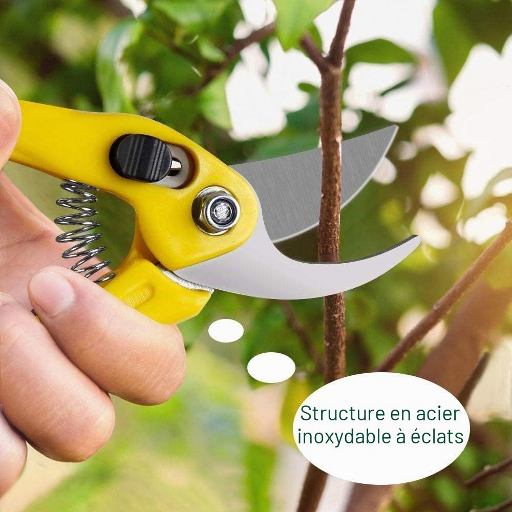 MOSFiATA Kit Bonsai 13 pièces Outils Bonsai avec Ciseaux pour bonsaï, Fil de Ligature pour Les bonsaïs, Mini râteau et Pelle, sécateurs de Jardin