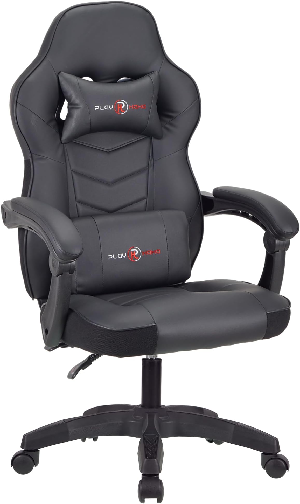 play hahaGaming chair Office chair Swivel chair Computer chair Work chair Desk chair Ergonomic Chair Racing chair Leather chair Video game chairs (Black)