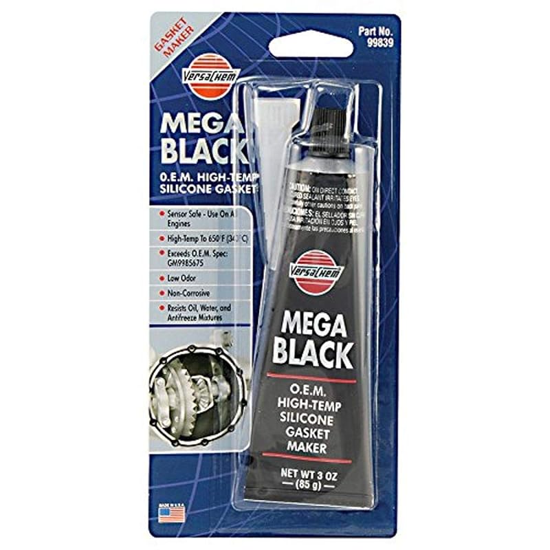 Selante de Silicone para Juntas Automotivas Versachem 99839 Mega Black OEM Preto, 90 mL