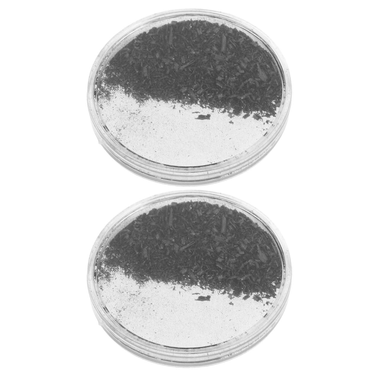 YARNOW 2pcs Iron Filings Cases, Magnetic Science Kit for Classroom Physics Experiment, STEM Teaching Tools for Boys and Girls, Magnetism Field Observation Box 50mm