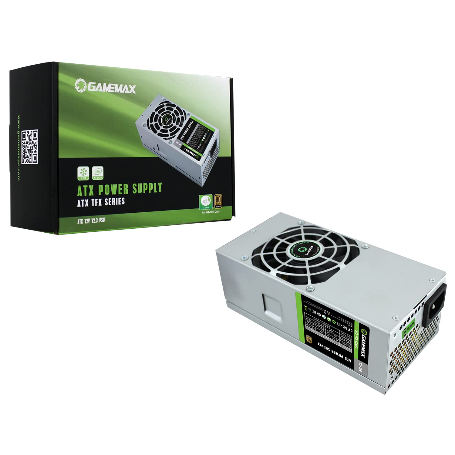 GameMax GT300 Bronze 85 Plus - Fuente de alimentación SATA, Color Negro