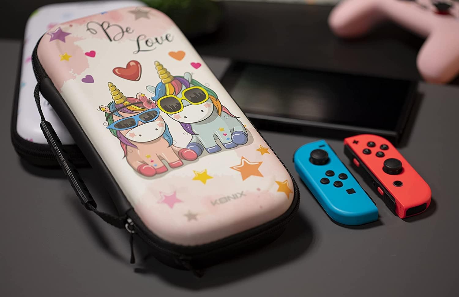 Konix My Hero Academia Funda de protección y Transporte para Nintendo Switch, Switch Lite y Switch OLED - 8 Juegos - Diseño My Hero Academia - Negro — view 112