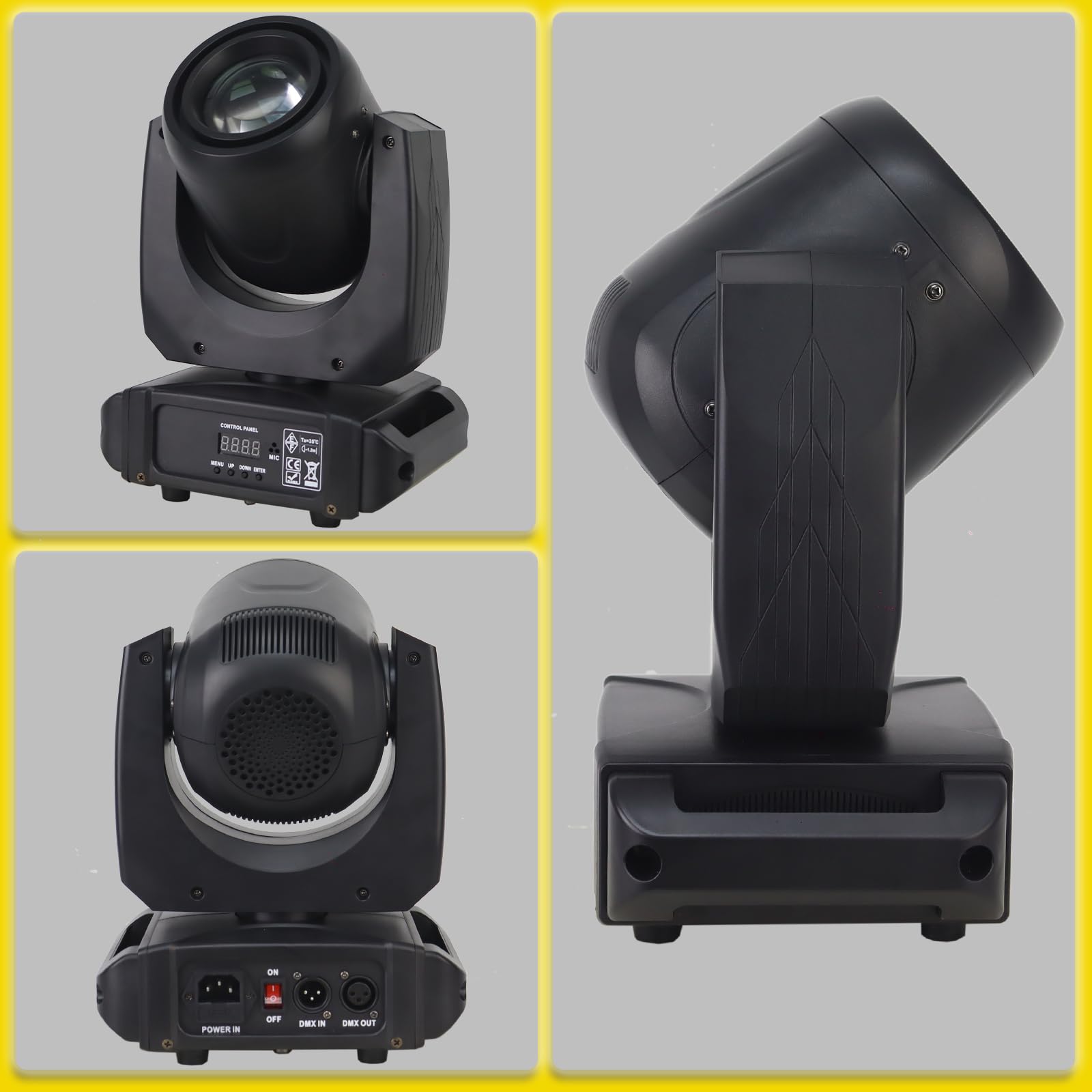 YUERLT 150W LED Moving Head Light 16 Prisms Rotating DMX Stage Effect Light Disco Dj Bar