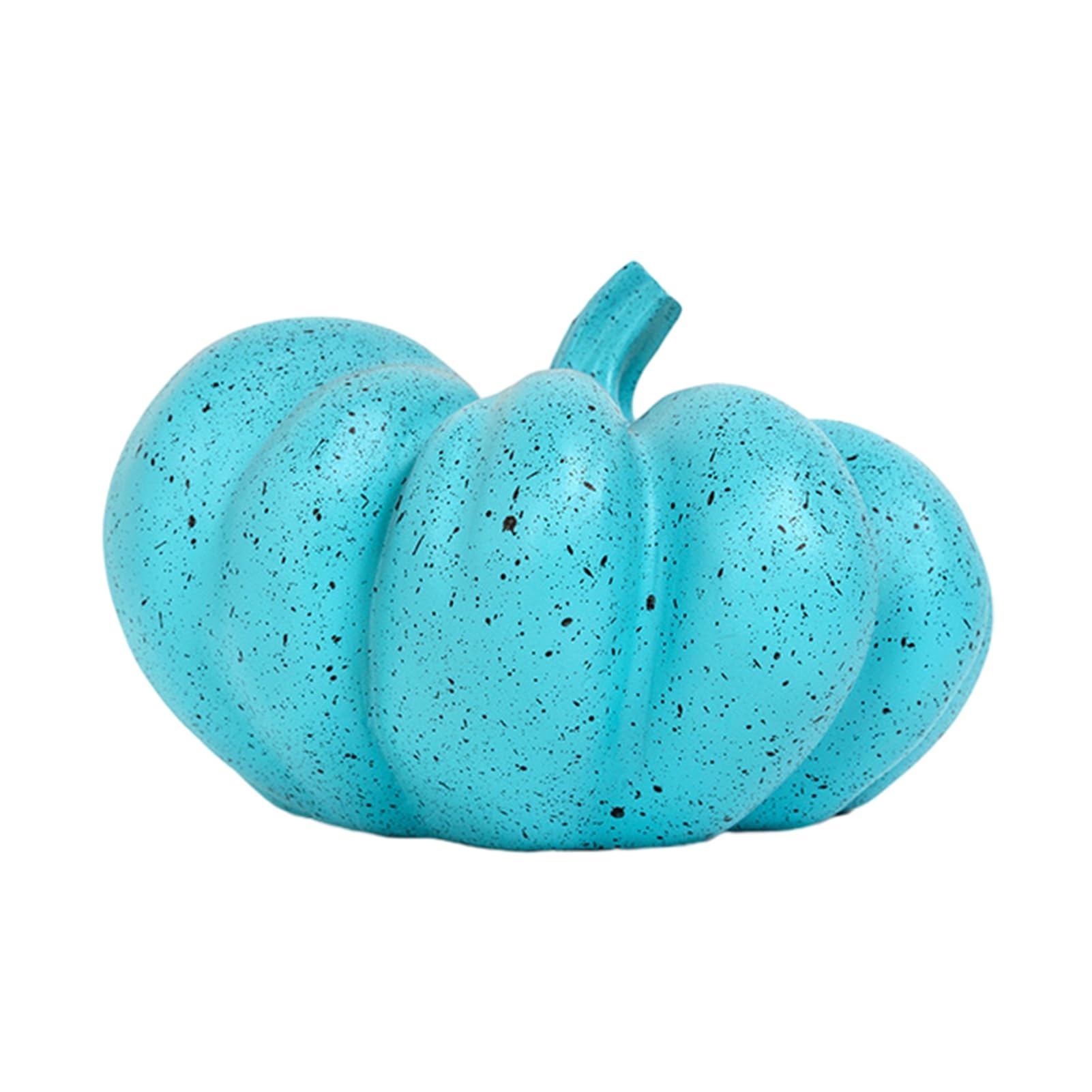 sugerou Resin Pumpkin Ornament, Decorative Pumpkin Sculpture with Retro Spotted Texture – Modern Autumn Tabletop Decor 20cm Blue