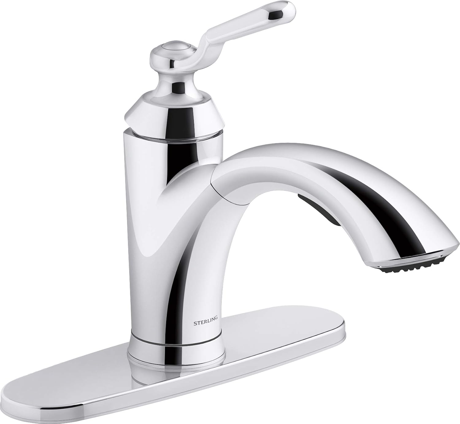 Sterling 24273-CP Ludington Pull-Out Kitchen Sink Faucet, Single-Handle Laundry Faucet, Pull-Out Sprayer, Polished Chrome