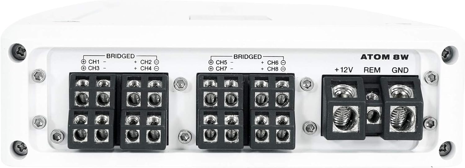 Rockville Atom 8W 8 Channel 3500 Watt Marine/Boat Amplifier Amp w/Bluetooth : Electronics