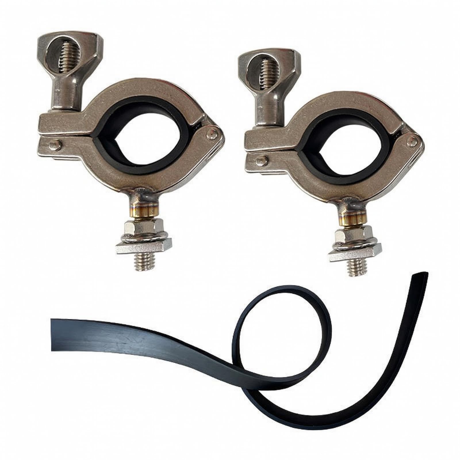 Almencla Schaufelhalt mit Spannband Robuste Metallkonstruktion, Gelände-Schaufelhaltung, Polstte Klemmbacken, Dachträg-Haltung, für Fahrzeugdachträg , Silber , Ohne Schloss