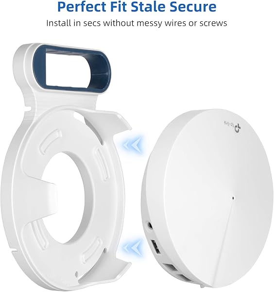 POCI Supporto da parete per TP Link Deco M9 Wi Fi System per tutta la rete domestica supporto per la gestione del sistema WiFi e del router Deco M9 Mesh senza viti e facile da spostare 3 pezzi