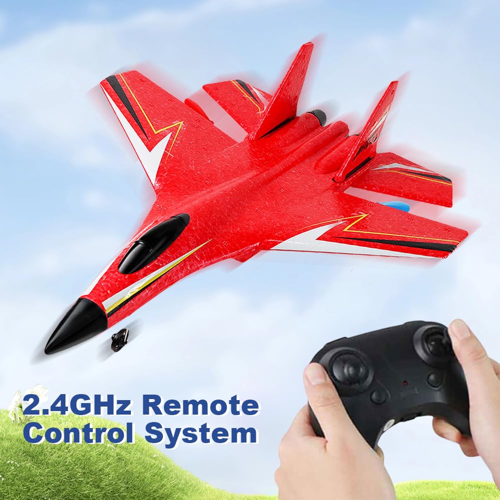 Avión RC de Espuma 2.4GHz con Plano de Control Remoto de luz LED Lista para Volar RC GLIDA RC Helicóptero para Adultos Boys Boys