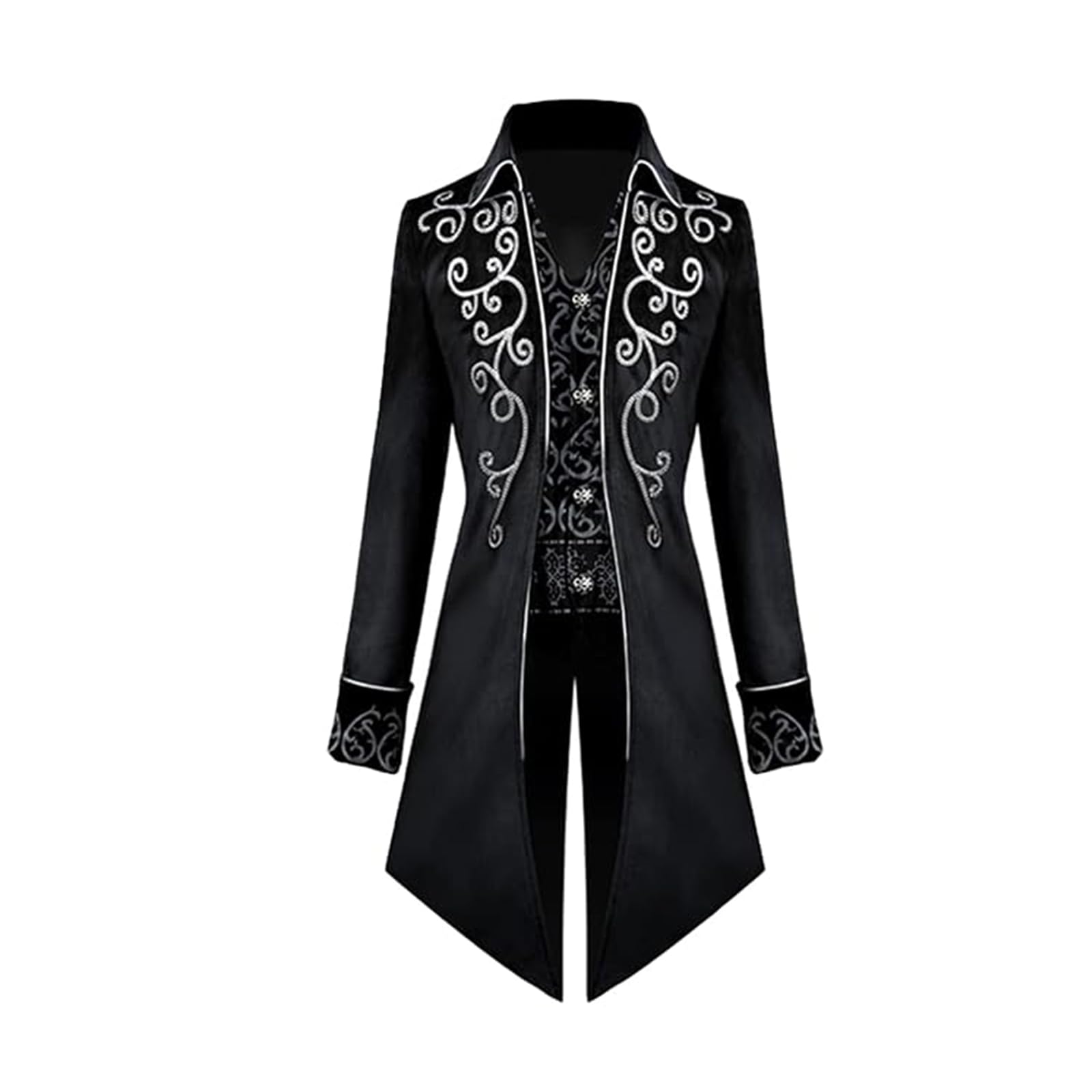 FJKVKDT Chaqueta medieval steampunk para hombre, estilo victoriano, renacentista, gótico, retro, para fiesta de Halloween, cosplay, disfraces de caballero para adultos