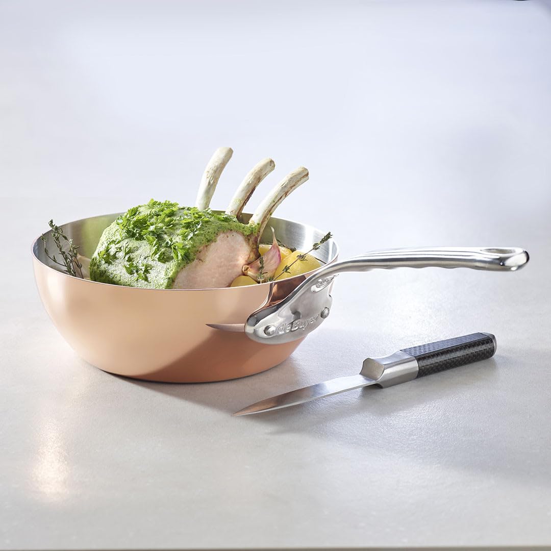 DeBuyer 6436.20 Sauteuse, Kupfer, silber, 27,9 x 20,1 x 10,9 cm