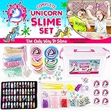 White Tails Unicorn Slime Kit for Girls and Boys 12 Containers of Clear Slime for Kids