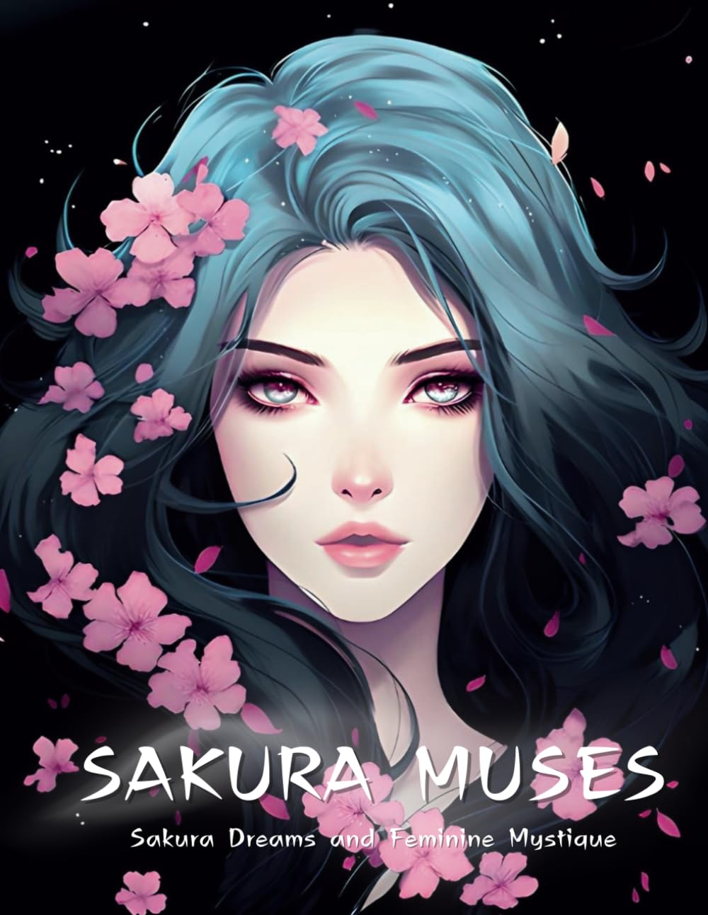 Sakura Muses; A Sakura and Beauty Inspired Coloring Retreat [8.5x11]: Portraits & Petals - 50 Artistic Expressions of Feminine Grace and Cherry Blossom Charm