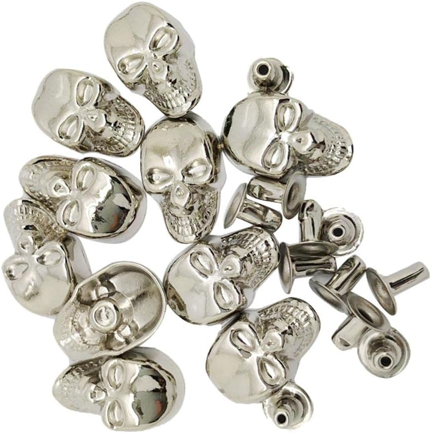ATORSE 10 Sets Skull Studs Rivets Punk Rock DIY Spikes Shoes Bags Decor SilverCrafts|Leathercrafts|Leathercraft Accessories|Studs, Rivets & Tacks