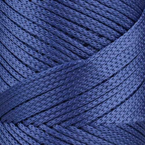 Sensy Premium 2mm 251 Yards Polyester Rope 100% Polypropylene Cord Macrame Cord 2mm Crochet Bag Cord Macrame Rope Crochet Thread Gift for Knitter (Denim) by S SENSY - Image 2