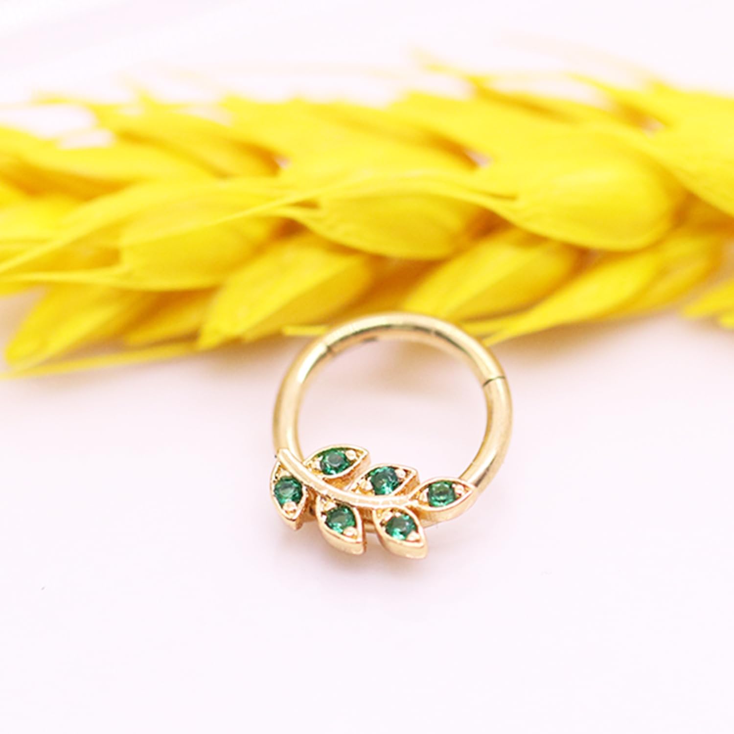 16G 316L Stainless Steel Earring Hoop Cluster CZ Hinged Segment Clicker Daith 8/10mm Inside Diameter Clicker Helix Ear Piercings for Women Men - Image 3