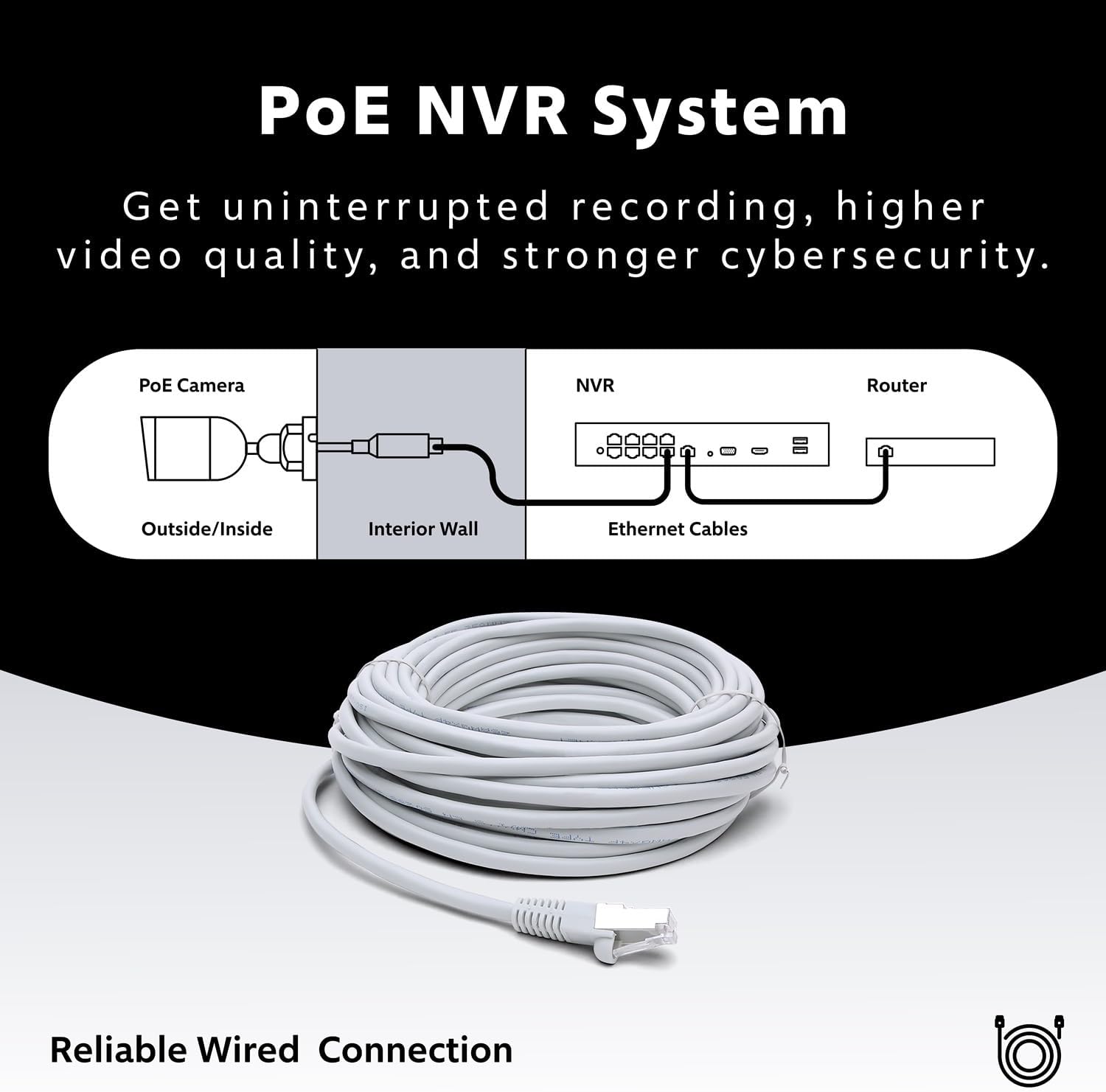 Swann AdvancedX Wired NVR 4K Security Camera System 8 CH, 6 PoE Outdoor Cameras, 2TB, Color Night Vision, Motion Detect