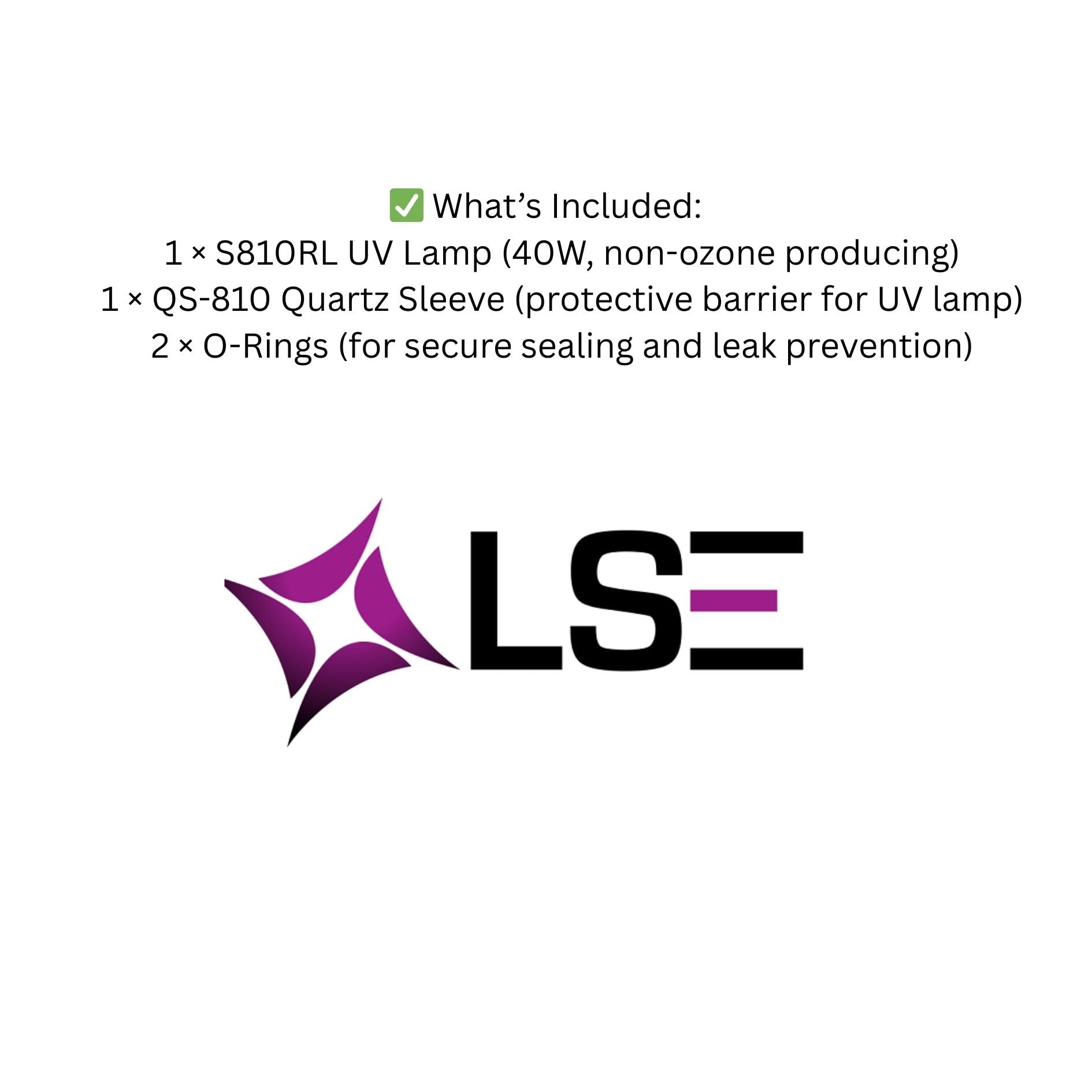 Lse Lighting Combo S810rl Kit UV 38W 12,000hrs 81cm Compatible S8Q-PA/SSM-37 1 Unité