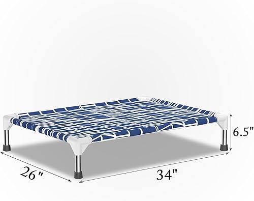 Miniatura 5 de Cama elevada para perro, tela suave y cómoda, fácil de limpiar, marco de acero inoxidable, diseño elevado para circulación de aire, cuna duradera