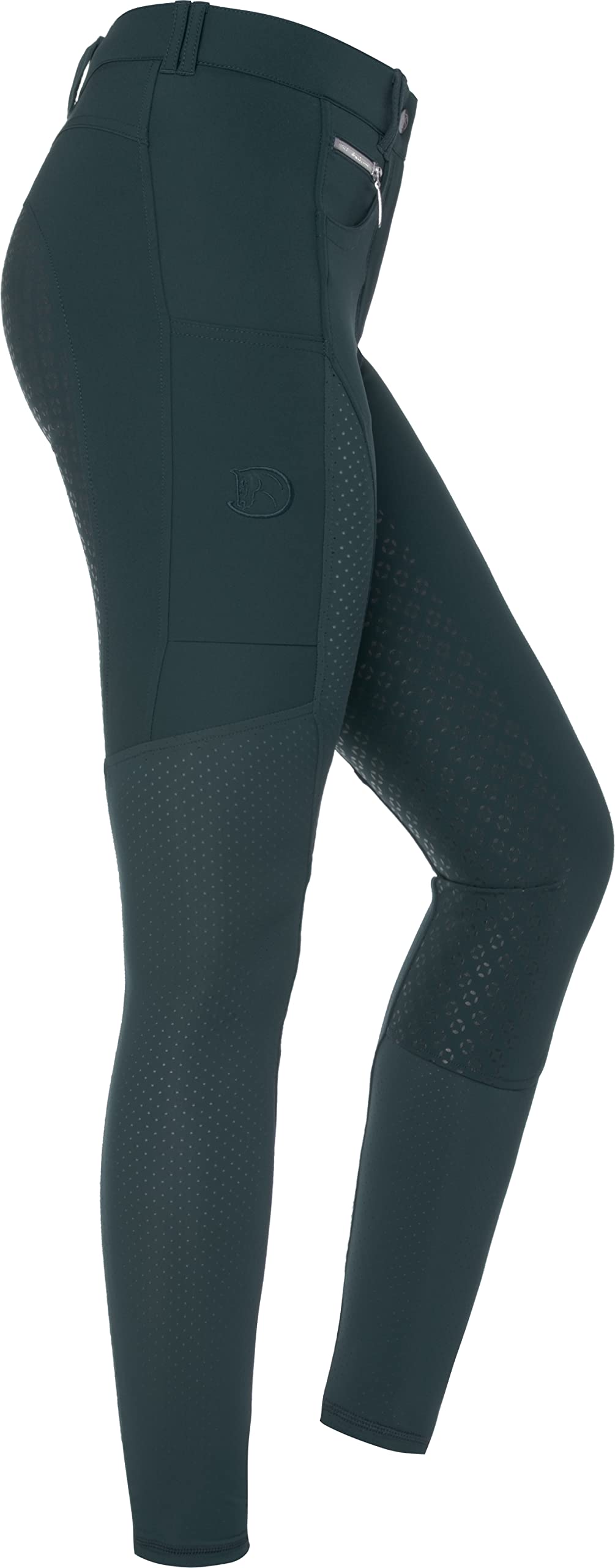 RIDERS CHOICE Pantalon d'équitation en silicone pour femme avec poche pour téléphone portable