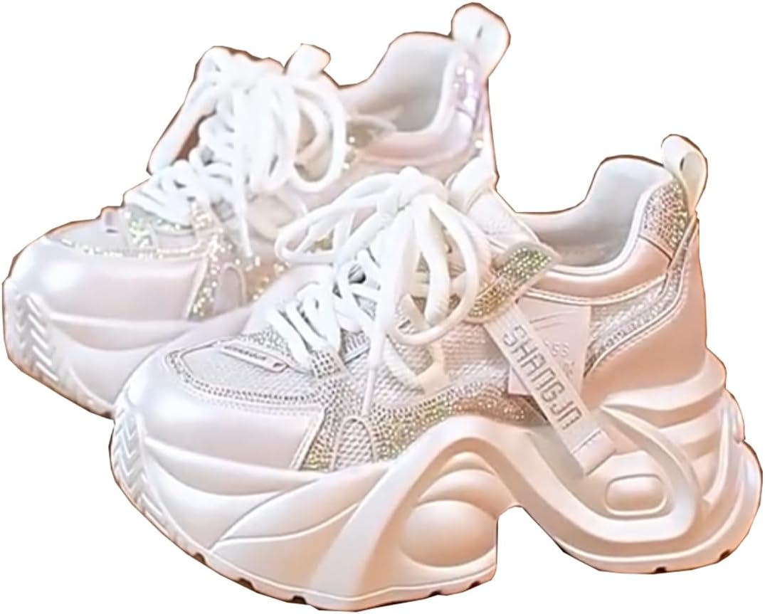 Womens Chunky Sneakers Y2K Cute Platform Casual Walking Shoes