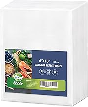 Bbaoo Vacuum Sealer Bags 6"x10" 100 Pint for Food Saver, Commercial Grade Freezer Bags, Food Vac Bags for Storage, Seal a Meal, BPA Free, Meal Prep or Sous Vide
