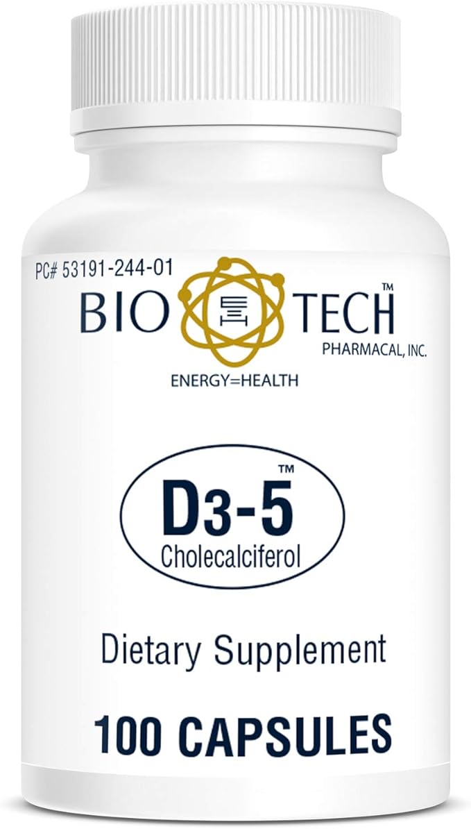 Bio Tech Pharmacal Vitamina D3 5000 IU 100 Cápsulas miniatura 2
