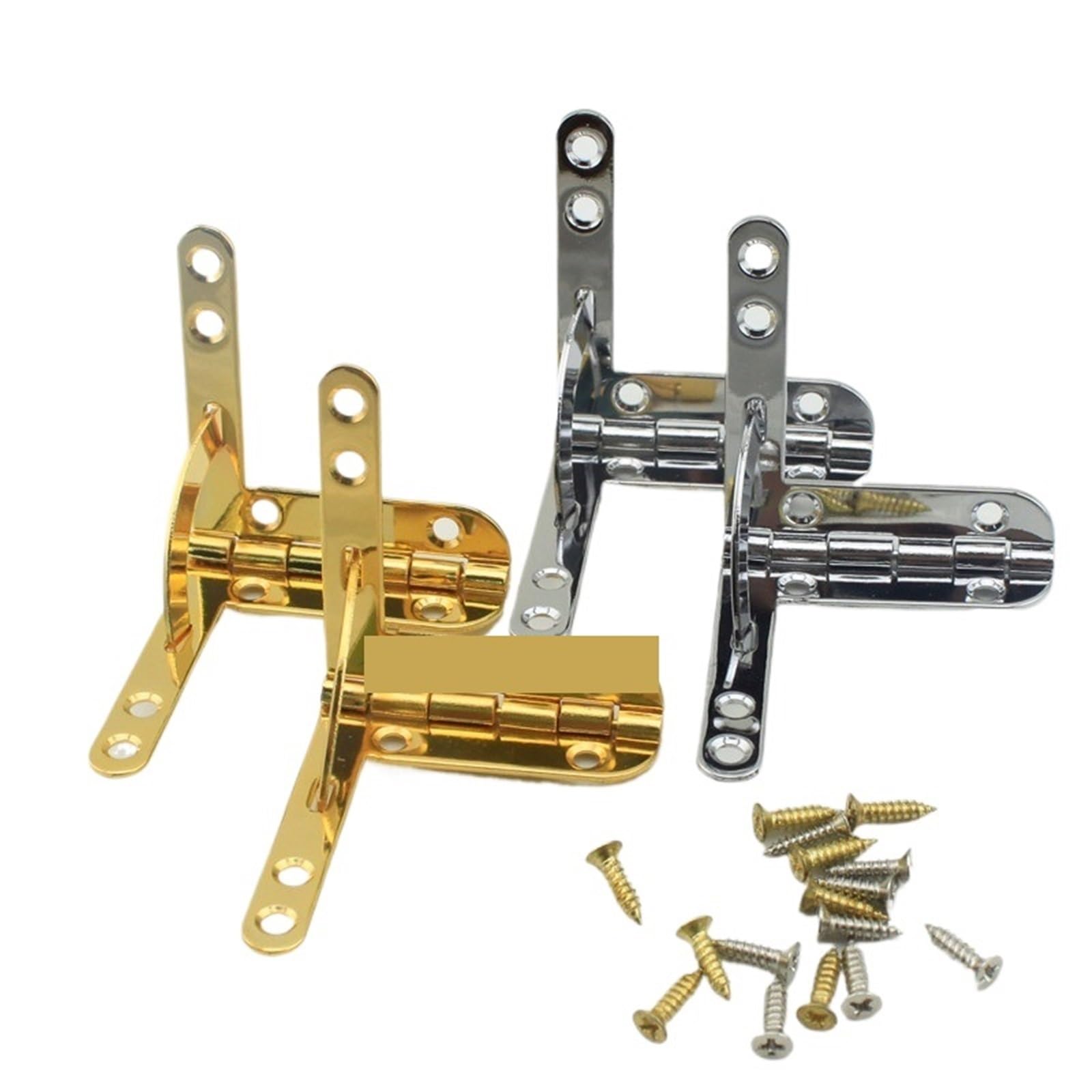 10pcs 39 * 43mm Wooden Boxes Metal Hinges for Jewelry Boxes(Golden-90degrees)