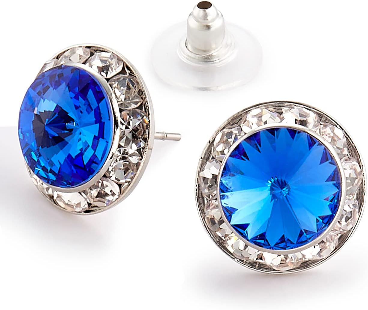 | Colorful Rhinestone Pierced Earrings for Dance, Pageant, Prom, Performance, Wedding or Special Event