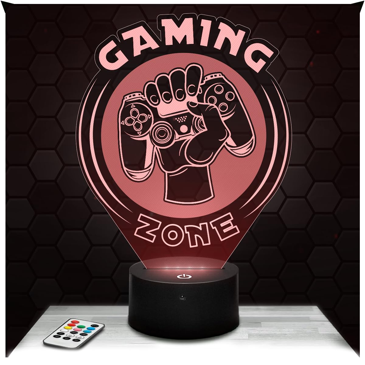 Lampephoto.fr - Gaming Zone 3D Lamp Boy's Room Decor 3D Gaming Zone lamp Gaming Gamer Video Games Gift Idea Soft Light Decoration Night Light Decor, Original Christmas, Gift idea for Teenagers TOP