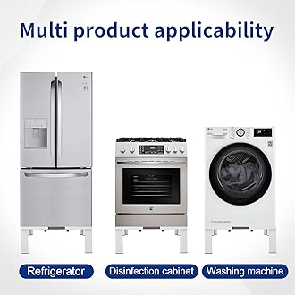 ANBase Heavy-Duty All Steel Laundry Pedestal, Full Size 12" Height Washing Machine Stand, Dryer Stand, Universal Adjustable Washer and Dryer Pedestals(White