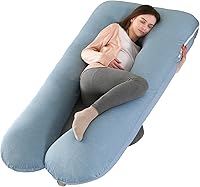 Vista 1 de Amagoing - Almohada de embarazo refrescante para dormir, almohada de maternidad en forma de U de cuerpo completo para mujeres con dolor de cadera